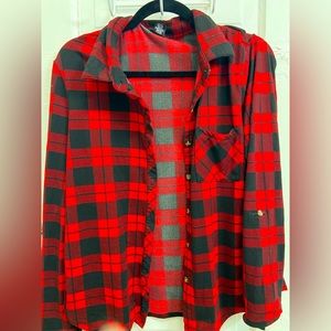 SUPER SOFT Red Flannel Shirt